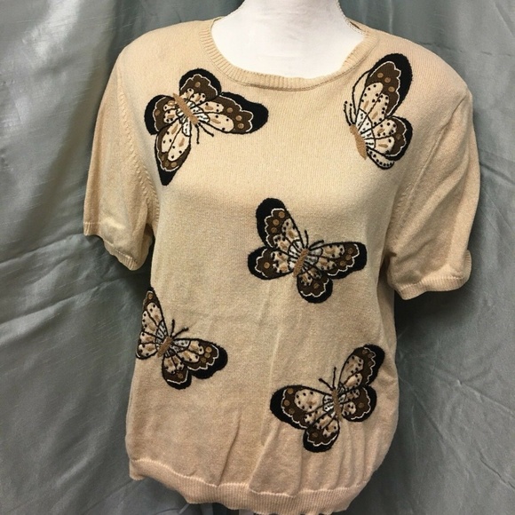 Alfred Dunner Sweaters - Alfred Dunner  Sz L Butterfly Sweater Top